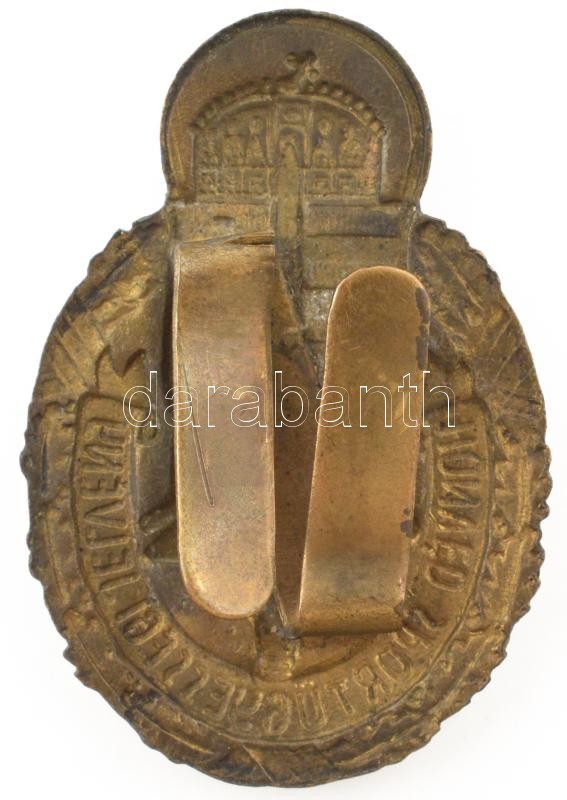 ~1940. "Nagy Honvéd Sportügyességi Jelvény" préselt, ezüstözött bronz jelvény (51x34mm) T:2,2- kopott ezüstözés / Hungary ~1940. "Large Sports Qualification Badge" silver plated bronze badge (47x32mm) C:XF,VF worn silvering - Image 2