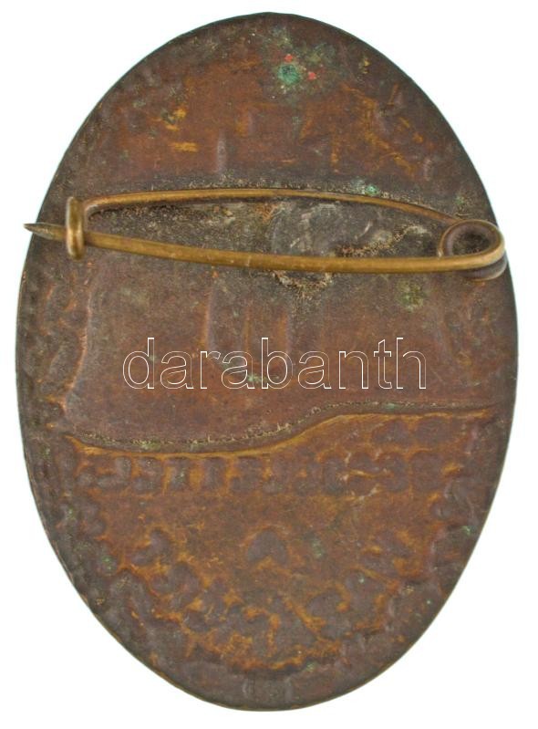 1932-1945. "Becsülettel a Hazámért" a kaposvári és nagyatádi állomáshelyű 6. Magyar Királyi Nagy Lajos király Gyalogezred bronz lemezjelvénye. Az ezred részt vett az erdélyi és délvidéki bevonulásokban. 1942-től, mint a 10. Könnyű Hadosztály alegysége rés - Image 2