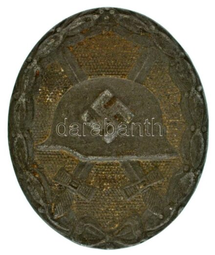 Német Harmadik Birodalom ~1939-1945. "Sebesülési jelvény ezüst fokozata" Zn változatú jelvény, hátoldalán "L/13" gyártói jelzéssel, gyártó: Paul Meybauer T:XF German Third Reich ~1939-1945. "Wound Badge, silver" Zn decoration with "L/13" maker's mark on r