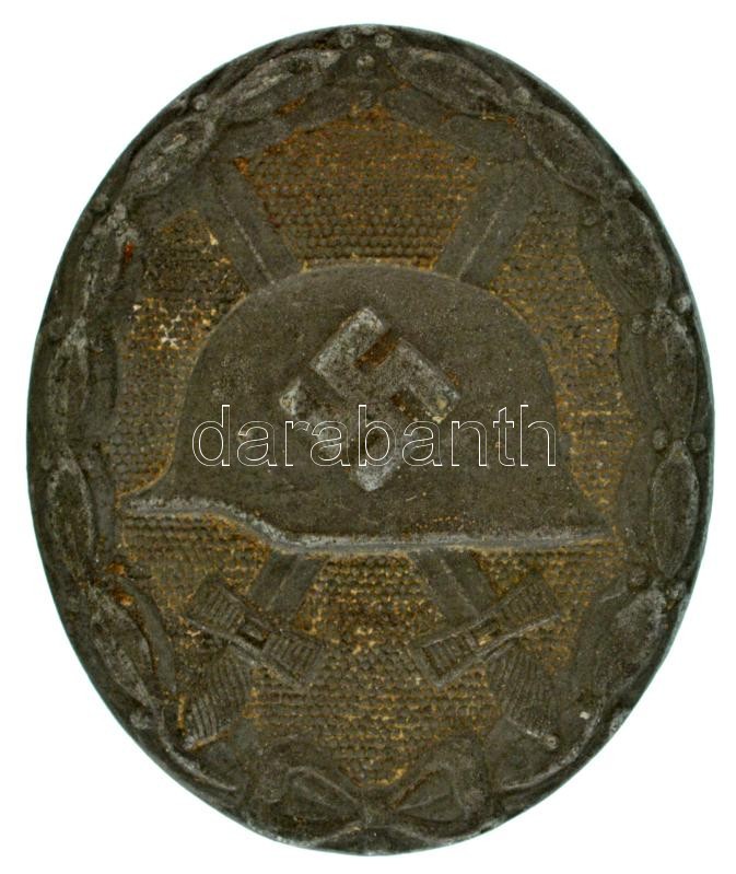 Német Harmadik Birodalom ~1939-1945. "Sebesülési jelvény ezüst fokozata" Zn változatú jelvény, hátoldalán "L/13" gyártói jelzéssel, gyártó: Paul Meybauer T:XF German Third Reich ~1939-1945. "Wound Badge, silver" Zn decoration with "L/13" maker's mark on r