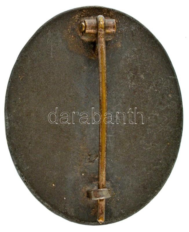 Német Harmadik Birodalom ~1939-1945. "Sebesülési jelvény ezüst fokozata" Zn változatú jelvény, hátoldalán "L/13" gyártói jelzéssel, gyártó: Paul Meybauer T:XF German Third Reich ~1939-1945. "Wound Badge, silver" Zn decoration with "L/13" maker's mark on r - Image 2