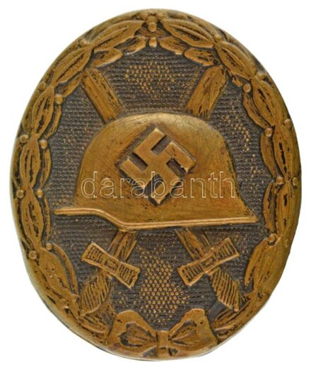 Német Harmadik Birodalom ~1939-1945. "Sebesülési jelvény bronz fokozata" bronz változatú jelvény, hátoldalán "L/54" gyártói jelzéssel, gyártó: Schaurte&Hohfeld T:XF German Third Reich ~1939-1945. "Wound Badge, bronze" bronze decoration with "L/54" maker's