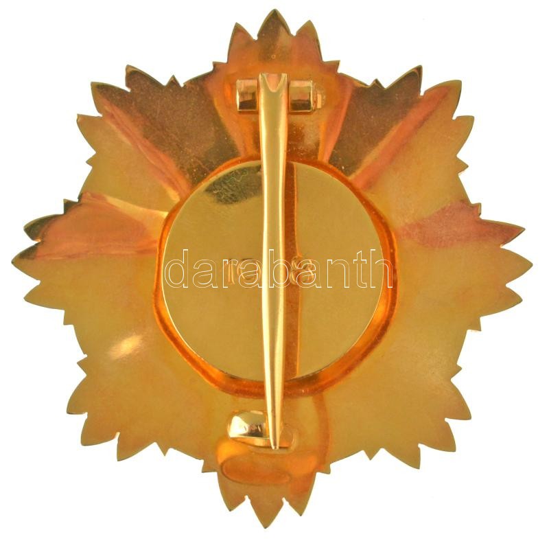 1948. "A Kossuth-érdemrend II. osztálya" aranyozott és zománcozott tombak csillag hátlapon "MÁPV" jelzéssel, sorszám nélkül, későbbi, nem adományozott (61mm) T:UNC Hungary 1948. "Kossuth Order, 2nd Class" gold plated and enamelled tombac star with "MÁPV" - Image 2