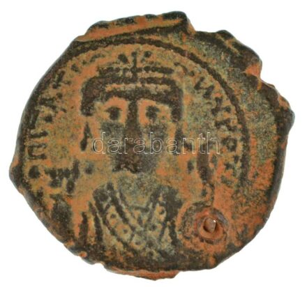 Bizánci Birodalom / Antiochia / II. Tiberius 578-582. 1/2 Follis bronz (6,43g) T:VF Byzantine Empire / Antioch / Tiberius II 578-582. 1/2 Follis bronze "ANNO X dot X cross II Q" (6,43g) C:VF