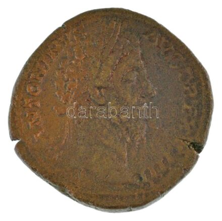 Római Birodalom / Róma / Marcus Aurelius 169-170. Sestertius bronz (21,51g) T:F patina, rep. Roman Empire / Rome / Marcus Aurelius 169-170. Sestertius bronze "M ANTONINVS AVG TR P XXIIII / S[ALVTI] AVG [COS I]II - S-C" (21,51g) C:F patina, crack RIC III