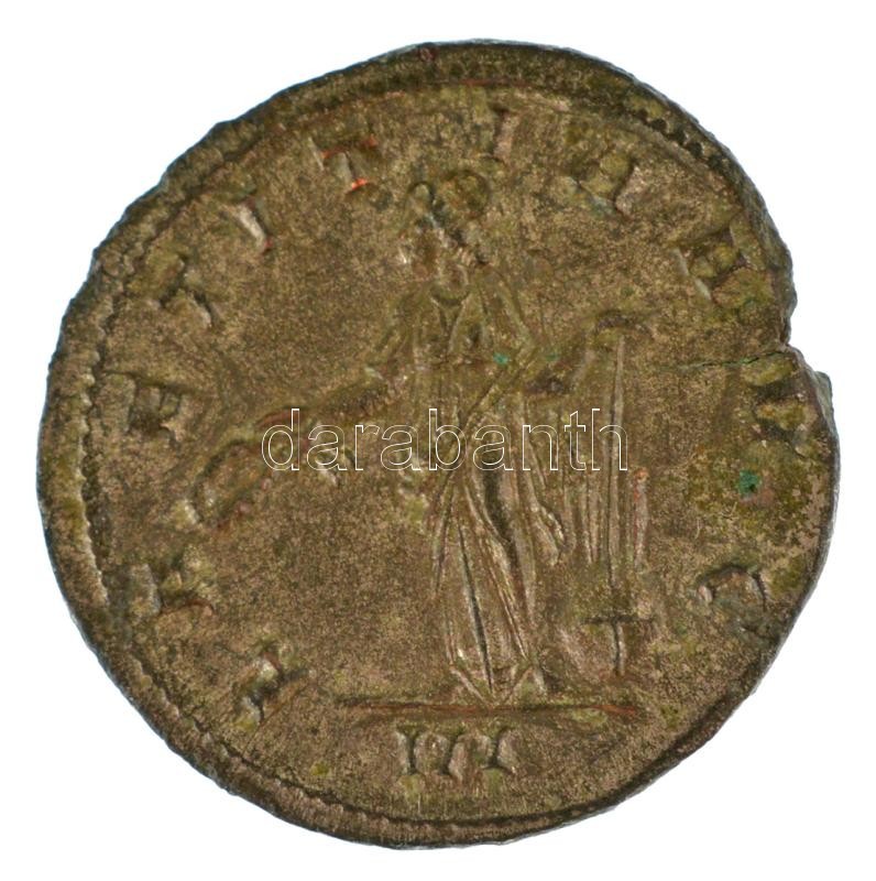 Római Birodalom / Ticinum / Tacitus 275-276. Antoninianus ezüstözött bronz (3,64g) T:AU,XF patina Roman Empire / Ticinum / Tacitus 275-276. Antoninianus silvered bronze "IMP CM CLA TACITVS AVG / LAETITIA AVG - VI" (3,64g) C:AU,XF patina RIC V - Image 2