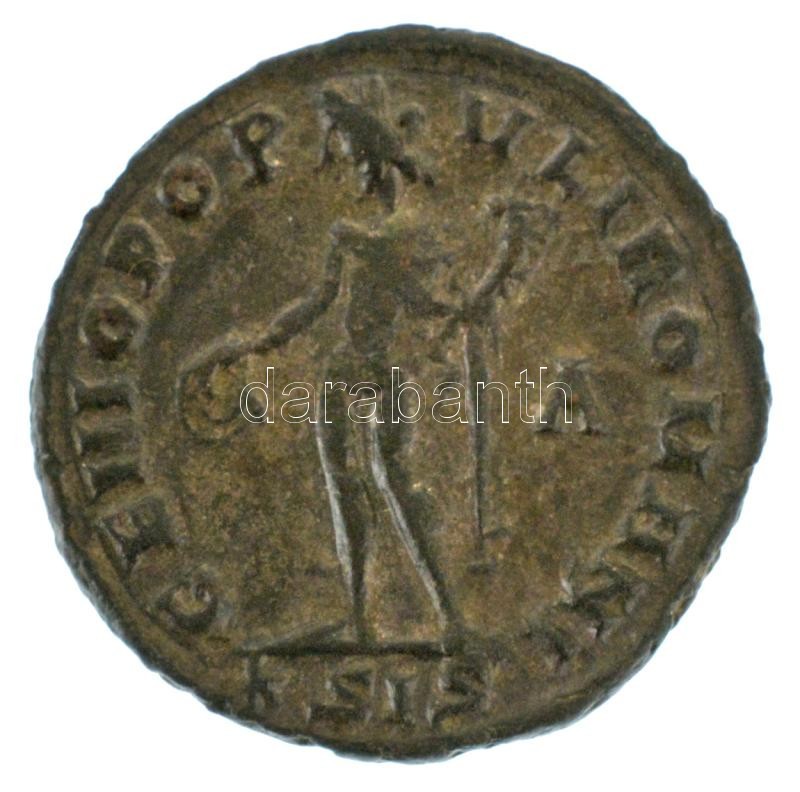 Római Birodalom / Siscia / I. Constantius 295-296. Follis (8,95g) T:AU,XF / Roman Empire / Siscia / Constantius I 295-296. Follis "CONSTANTIVS NOB CAES / GENIO POP-VULI ROMANI - A - star SIS" (8,95g) C:AU,XF RIC VI 90 - Image 2