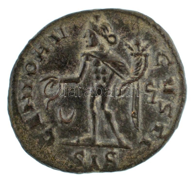 Római Birodalom / Siscia / I. Licinius 309-311. Follis (6,11g) T:AU Roman Empire / Siscia / Licinius I 309-311. Follis "IMP LIC LICINIVS PF AVG / GENIO AV-GVSTI - crescent - SIS" (6,11g) C:AU RIC VI 198b - Image 2