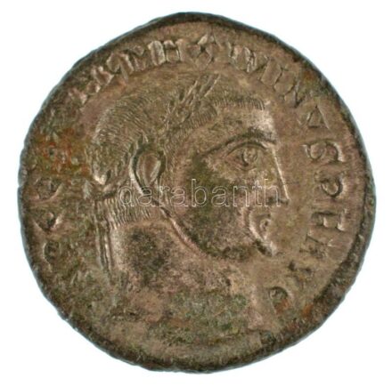 Római Birodalom / Nicomedia / II. Maximinus 311-313. Follis ezüstözött bronz (4,17g) T:AU,XF patina Roman Empire / Nicomedia / Maximinus ll 311-313. Follis silvered bronze "IMP C GAL VAL MAXIMINVS P F AVG / SOLI IN-VICTO - star - A SMN" (4,17g) C:AU,XF pa