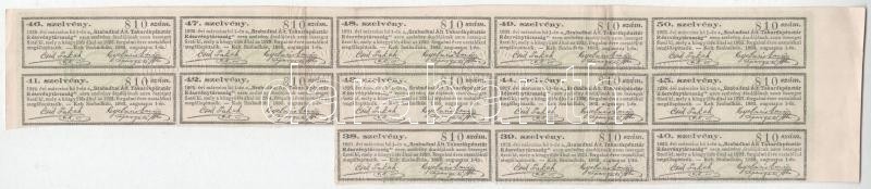 Szabadka 1906. "Szabadkai Általános Takarékpénztár-Részvénytársaság" névre szóló részvénye 100Ft-ról, szelvényekkel, szárazpecséttel T:F / Hungary / Szabadka (Novi Sad) 1906. "Szabadkai Általános Takarékpénztár-Részvénytársaság" share with the shareholder - Image 2