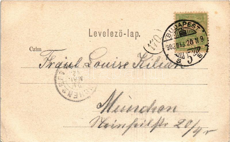 1902 Budapest I. Krisztinaváros, Tabán. Schwarcz Jakab kiadása (EK) - Image 2