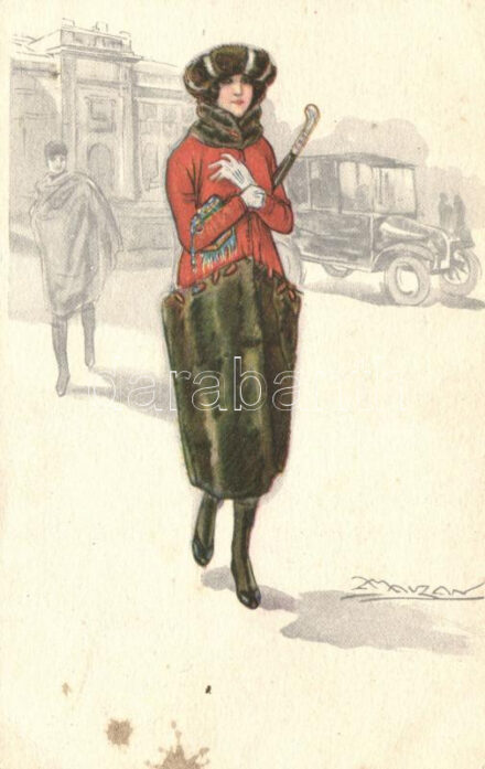 Italian art postcard, Anna & Gasparini 453-6 s: Mauzan