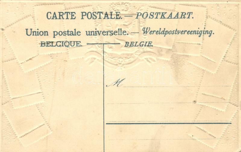 Postes Belgique, Belgium - set of stamps, Ottmar Zieher's Carte philatelique No 54. Emb. litho - Image 2